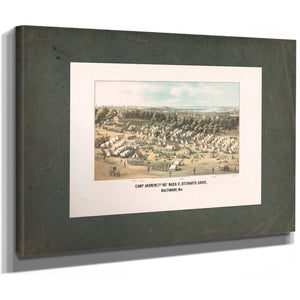 Camp Andrew 17th Rgt Mass V Stewarts Grove Baltimore Md 1861 — Stretched Canvas Print | Bella Frye