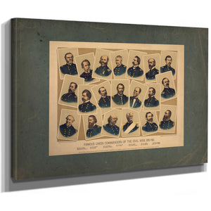 Famous Union Commanders of the Civil War 1861 65 1884 — Stretched Canvas Print | Bella Frye