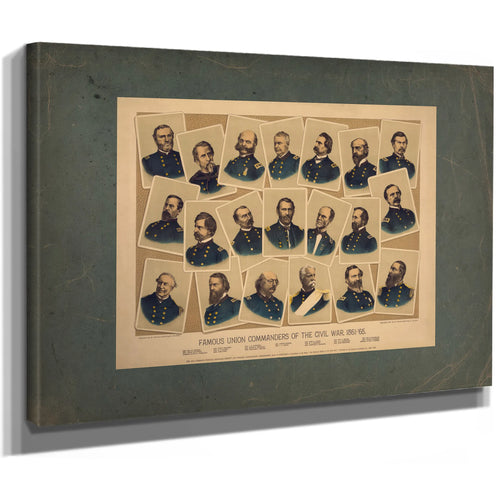 Famous Union Commanders of the Civil War 1861 65 1884 — Stretched Canvas Print | Bella Frye