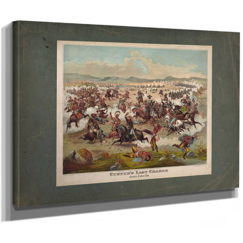 Custers Last Charge 1876 — Stretched Canvas Print | Bella Frye