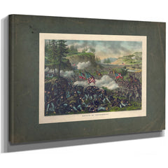 Battle of Chickamaugasept 19 2 1863federal Gen Rosecrans Com Confederate G — Stretched Canvas Print | Bella Frye