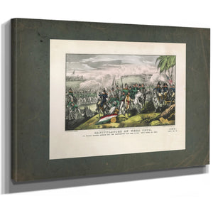 Capitulation of Vera Cruz the Mexican Soldiers Marching Out and Surrendering — Stretched Canvas Print | Bella Frye