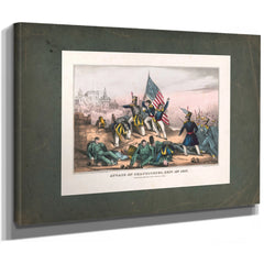 Attack on Chapultepec Sept 13th 1847mexicans Routed With Great Loss 1847 — Stretched Canvas Print | Bella Frye
