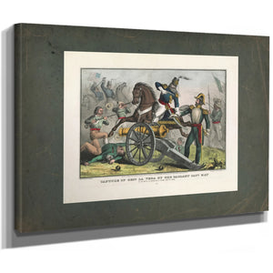 Capture of Genl La Vega by the Gallant Capt May at the Battle of Resaca De L — Stretched Canvas Print | Bella Frye