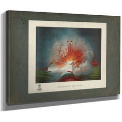 Explosion of the Maine 1898 — Stretched Canvas Print | Bella Frye