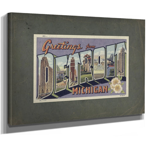 Michigan Detroit — Stretched Canvas Print | Bella Frye