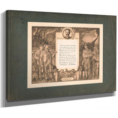 5 Men 1916 — Stretched Canvas Print | Bella Frye
