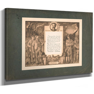 5 Men 1916 — Stretched Canvas Print | Bella Frye