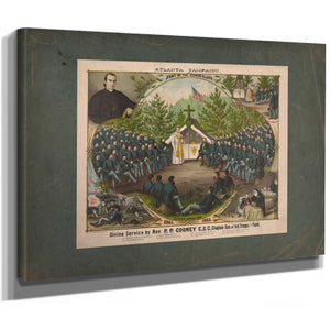 Atlanta Campaign Army of the Cumberland Divine Service by Rev Pp Cooney Csc — Stretched Canvas Print | Bella Frye