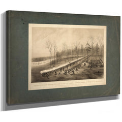 Charge of the First Brigade Commanded by Col Mb Walker on the Friday Evening — Stretched Canvas Print | Bella Frye