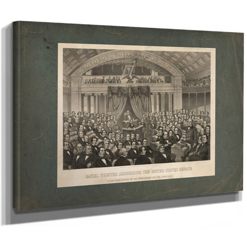 Daniel Webster Addressing the United States Senate in the Great Debate of Th — Stretched Canvas Print | Bella Frye
