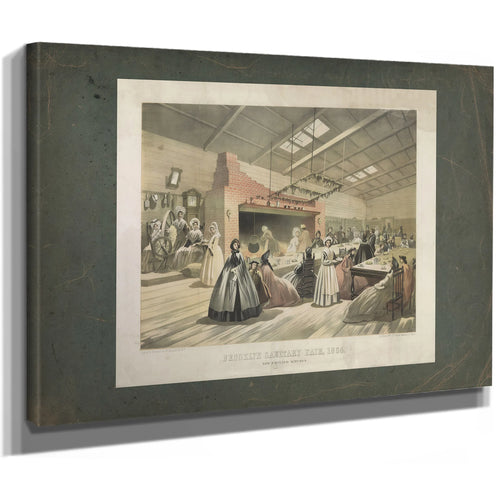 Brooklyn Sanitary Fair 1864 New England Kitchen 1864 — Stretched Canvas Print | Bella Frye