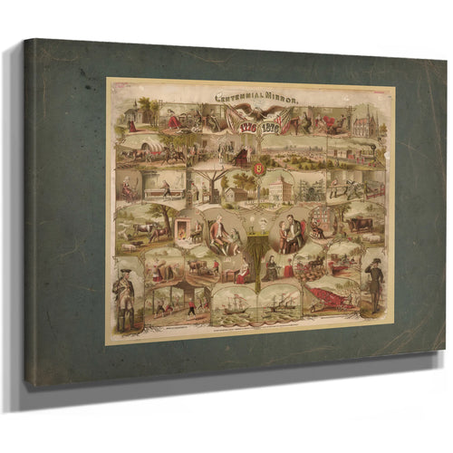Centennial Mirror 19th Century — Stretched Canvas Print | Bella Frye