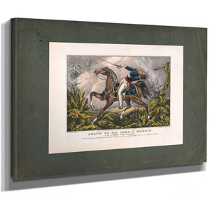 Death of Colonel John J Hardin of the 1st Regiment Illinois Volunteers 1847 — Stretched Canvas Print | Bella Frye