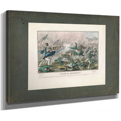 Battle of Churubuscofought Near the City of Mexico 2th of August 1847 1847 — Stretched Canvas Print | Bella Frye