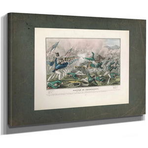 Battle of Churubuscofought Near the City of Mexico 2th of August 1847 1847 — Stretched Canvas Print | Bella Frye