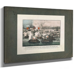 Bombardment and Capture of Fort Hindman Arkansas Post Ark Jany 11th 1863 186 — Stretched Canvas Print | Bella Frye