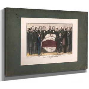 Death of Abraham Lincoln April 15th 1865 1865 — Stretched Canvas Print | Bella Frye