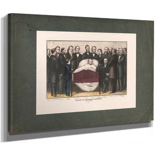 Death of Abraham Lincoln April 15th 1865 1865 — Stretched Canvas Print | Bella Frye
