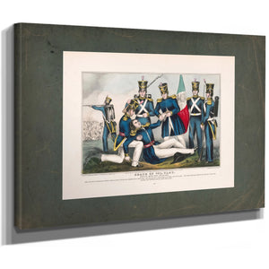Death of Colonel Clay Battle of Buena Vista Febuary 23rd 1847 1847 — Stretched Canvas Print | Bella Frye