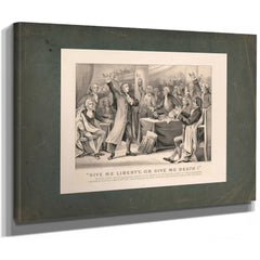 Give Me Liberty or Give Me Death! Patrick Henry Delivering His Great Speech on — Stretched Canvas Print | Bella Frye