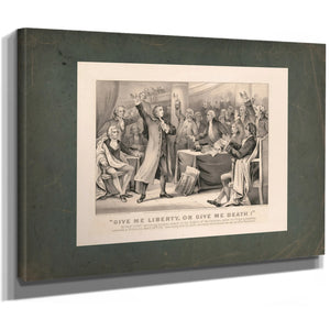 Give Me Liberty or Give Me Death! Patrick Henry Delivering His Great Speech on — Stretched Canvas Print | Bella Frye