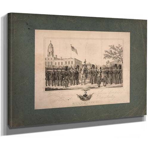 38th Regiment Jefferson Guards New York State Artillery 1843 — Stretched Canvas Print | Bella Frye