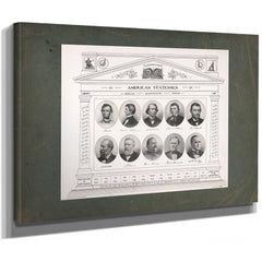 American Statesmen 1861 191 193 — Stretched Canvas Print | Bella Frye