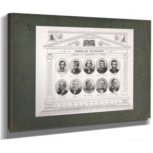 American Statesmen 1861 191 193 — Stretched Canvas Print | Bella Frye