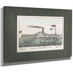 Buffalo Chicago Steam Packet Empire State_ M Hazard Commander 1835 1856 — Stretched Canvas Print | Bella Frye