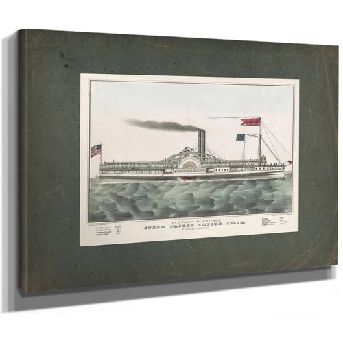 Buffalo Chicago Steam Packet Empire State_ M Hazard Commander 1835 1856 — Stretched Canvas Print | Bella Frye