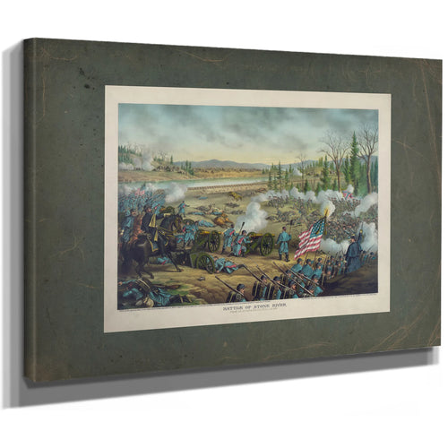 Battle of Stone River Near Murfreesborough Tenndec 31 62 Jan 2 3 1863union G — Stretched Canvas Print | Bella Frye