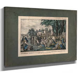 William Penns Treaty With the Indians When He Founded the Province of Pennsyl — Stretched Canvas Print | Bella Frye