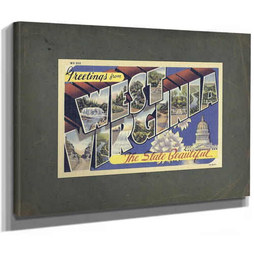 West Virginia — Stretched Canvas Print | Bella Frye
