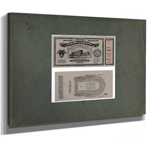 Ticket to the 1926 Army Navy Game 2 6438a1 2_1 — Stretched Canvas Print | Bella Frye