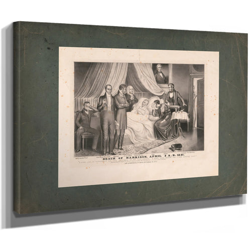 Death of Death of Harrison April 4 1841 1841 — Stretched Canvas Print | Bella Frye
