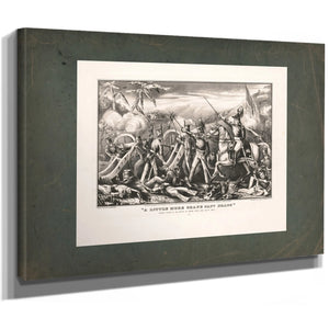 A Little More Grape Capt Bragg General Taylor at the Battle of Buena Vista Feb — Stretched Canvas Print | Bella Frye