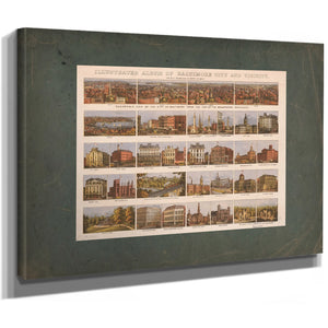 Illustrated Album of Baltimore City and Vicinity 1872 — Stretched Canvas Print | Bella Frye