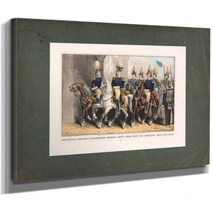 General Scotts Victorious Entry Into the City of Mexico Sept 14th 1847 1847 — Stretched Canvas Print | Bella Frye