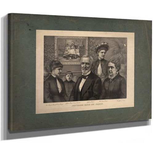 Jefferson Davis and Family 189 — Stretched Canvas Print | Bella Frye