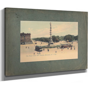 Columbus Circle Gilded Age Crossroads at the Edge of Central Park — Stretched Canvas Print | Bella Frye