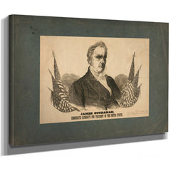 James Buchanan Democratic Candidate for President of the United States 1856 — Stretched Canvas Print | Bella Frye