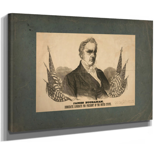 James Buchanan Democratic Candidate for President of the United States 1856 — Stretched Canvas Print | Bella Frye