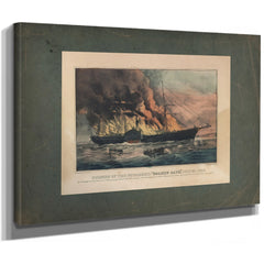 Burning of the Steamship Golden Gate _july 27 1862 1862 — Stretched Canvas Print | Bella Frye