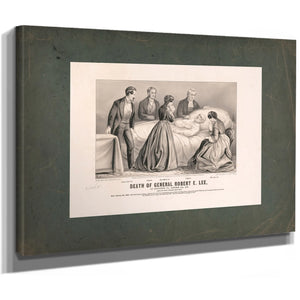 Death of General Robert E Lee at Lexington Va October 12th 187 Aged 62 Year — Stretched Canvas Print | Bella Frye