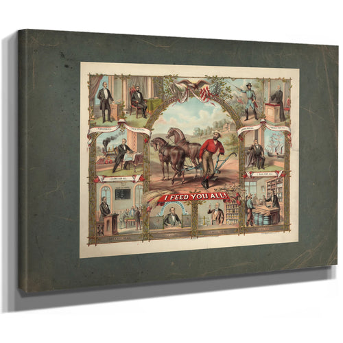 I Feed You All! 1875 — Stretched Canvas Print | Bella Frye