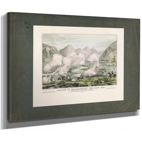 Battle of Sacramento Feb 28th 1847 Terrific Charge of the Mexican Lancers 18 — Stretched Canvas Print | Bella Frye