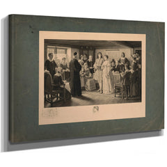 a Colonial Wedding the Marriage of Dr Francis Le Baron and Mary Wilder Plymou — Stretched Canvas Print | Bella Frye