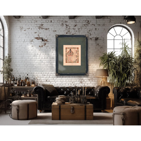 Arms of Washington and Pedigree of Washington 1858 — Framed Wall Art Room View | Bella Frye