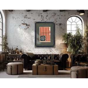 American Flag Campaign Banner for Stephen a Douglas and Herschel V Johnson 186 — Framed Wall Art Room View | Bella Frye